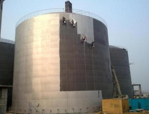 5萬噸大型鋼板倉(cāng)建設(shè)